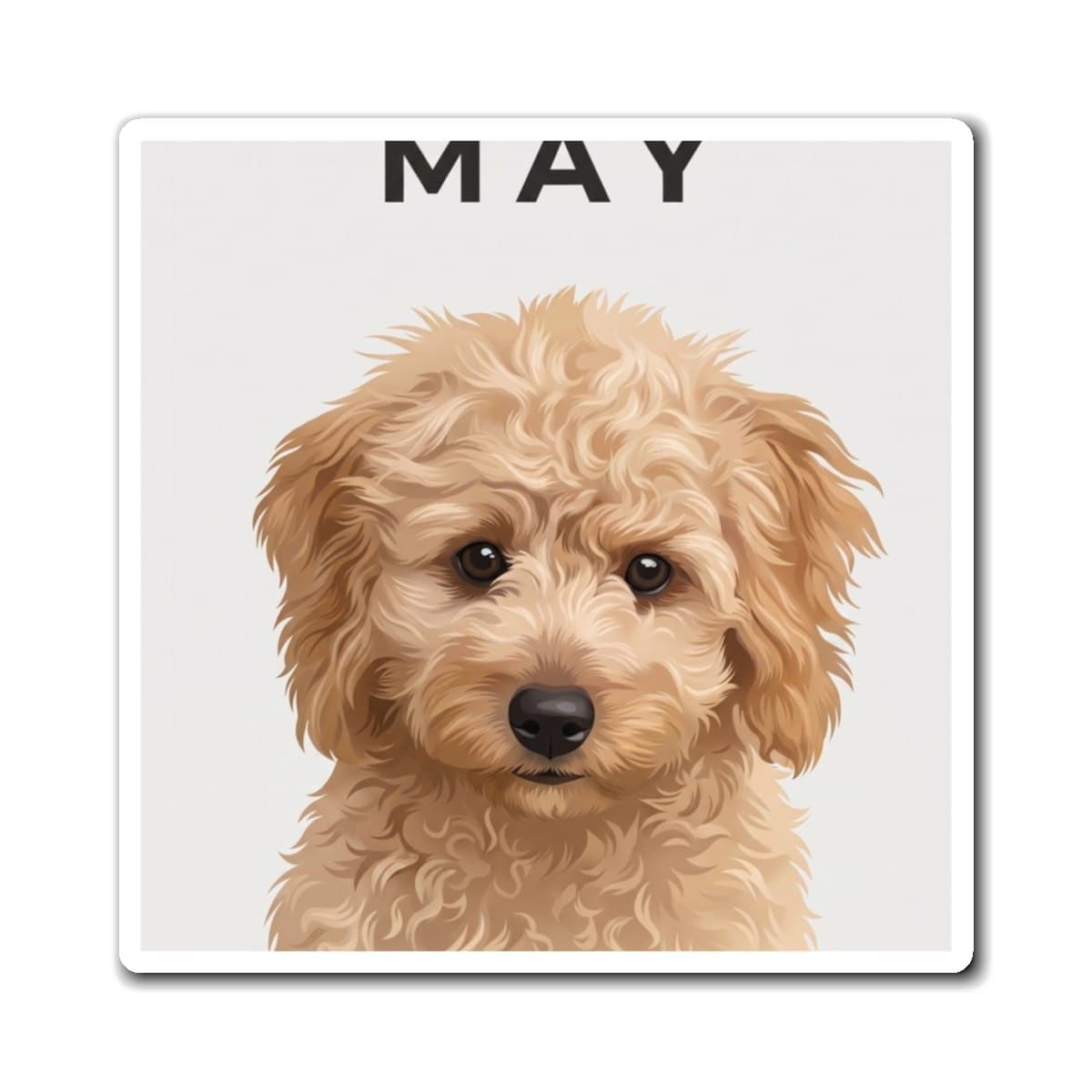 Fridge magnet printed with the Noir Name Portrait scene.