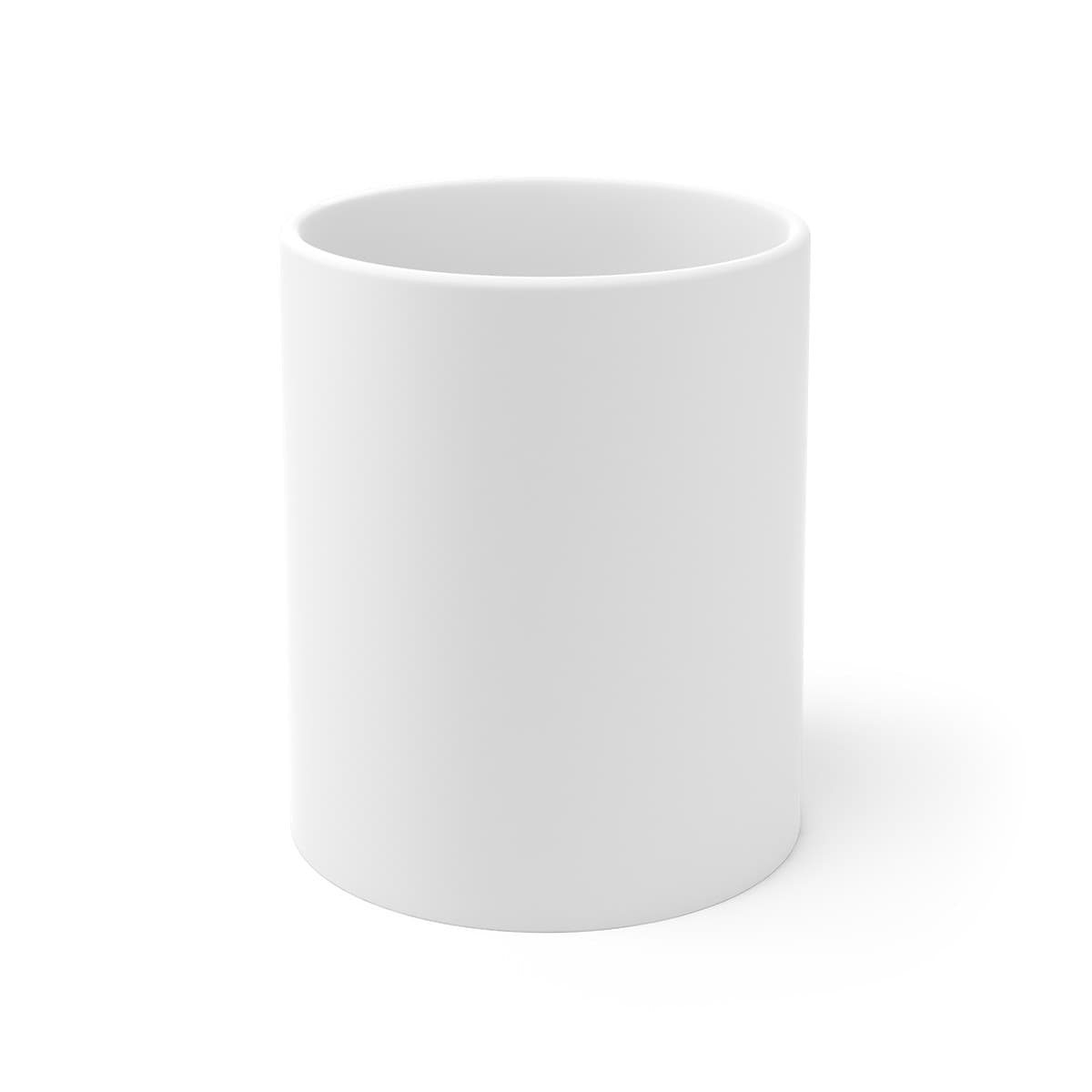Ceramic mug printed with the Noir Name Portrait scene.